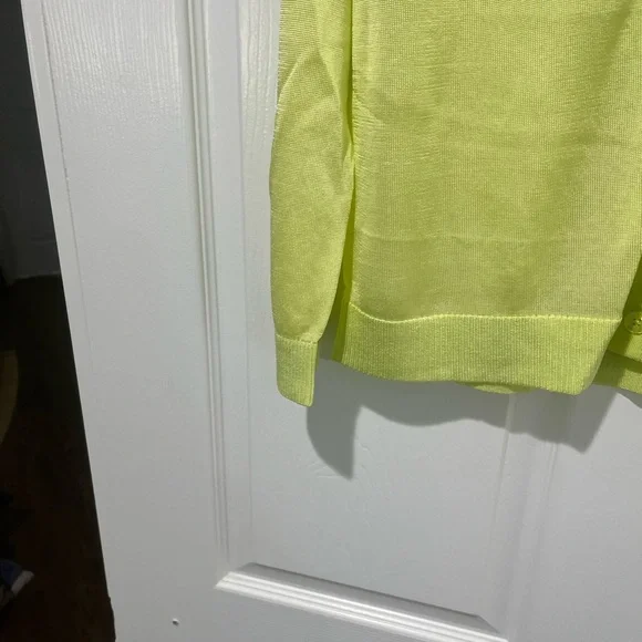 Maeve Light Yellow V-Neck Cardigan - Picture 4 of 6